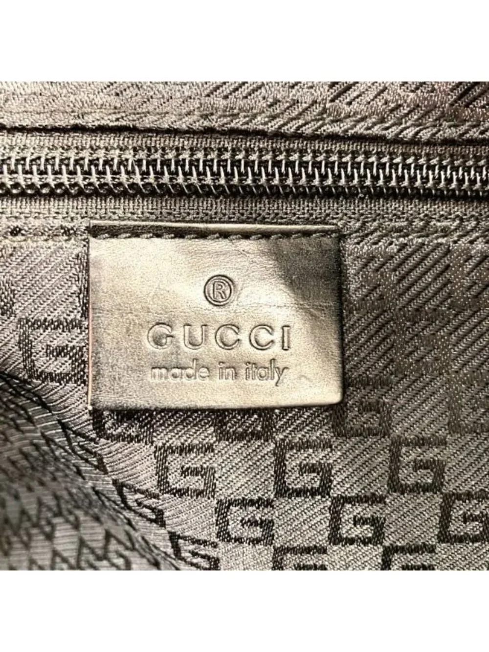 Gucci Leather Nylon Business Tote